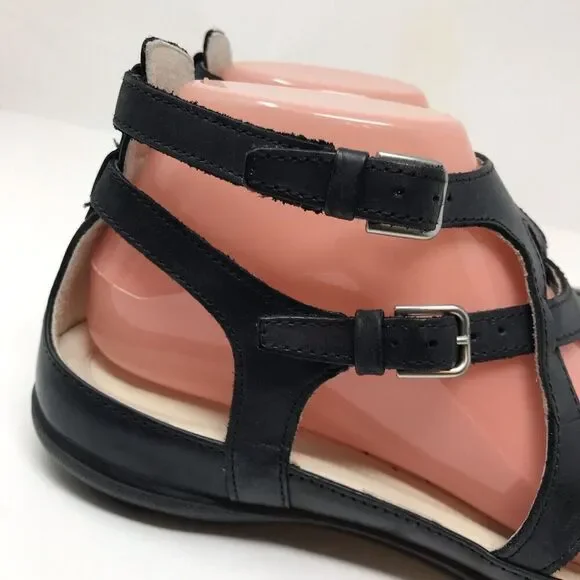 Ecco Black Gladiator Sandals - Picture 2 of 14